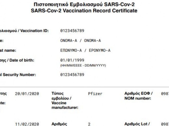 Covid-19: Από σήμερα η έκδοση ψηφιακού πιστοποιητικού στους εμβολιασμένους