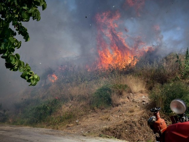 Σε εξέλιξη πυρκαγιά στο Οροπέδιο Λασιθίου