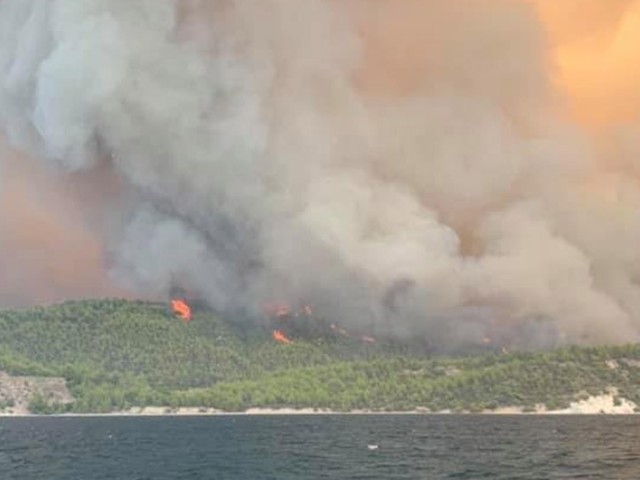 Βόρεια Εύβοια - Γορτυνία: Μάχη με τις αναζωπυρώσεις