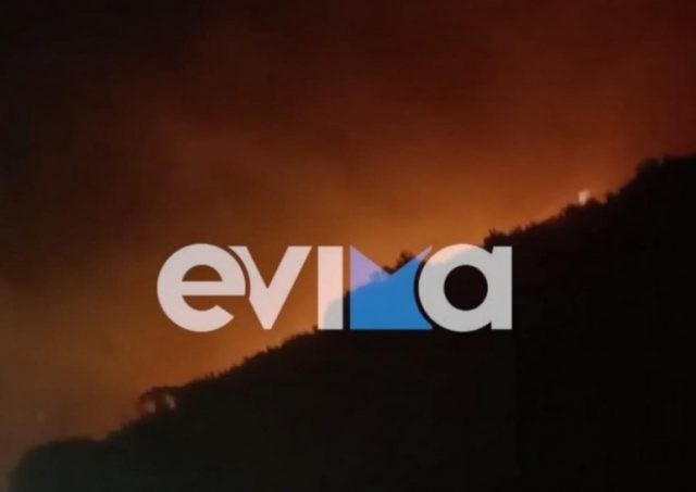 Μεγάλη φωτιά στο Μαρμάρι Εύβοιας– Εκκένωση οικισμών