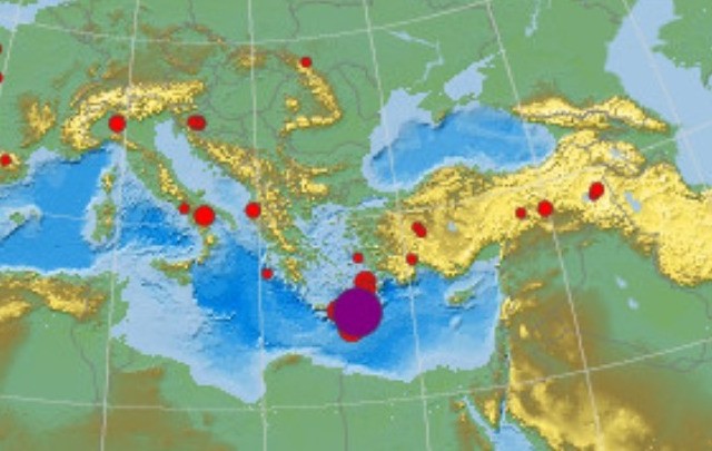 Ισχυρός σεισμός 6,2 Ρίχτερ νότια της Κρήτης