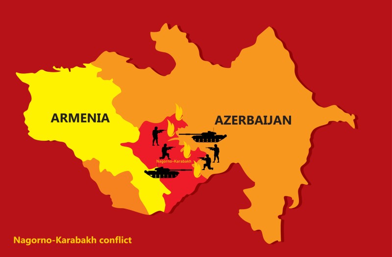 Nagorno-Karabakh conflict vector map