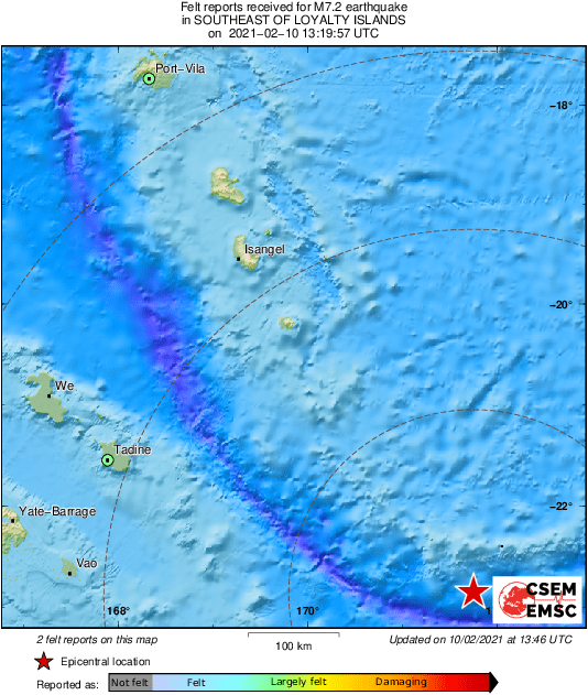 Ισχυρός σεισμός 7,5 Ρίχτερ στη Νέα Καληδονία