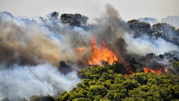 Φωτιά στην Κεφαλονιά: Απειλούνται κατοικίες - Εκκένωση οικισμών