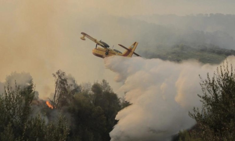 Μάχη με τις αναζωπυρώσεις σε Β. Εύβοια, Γορτυνία