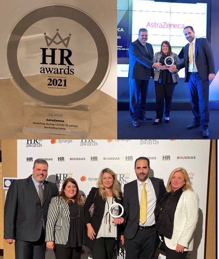 Βραβείο Silver για την Astra Zeneca στα HR Awards 2021 στην κατηγορία Best Reskilling Strategy 
