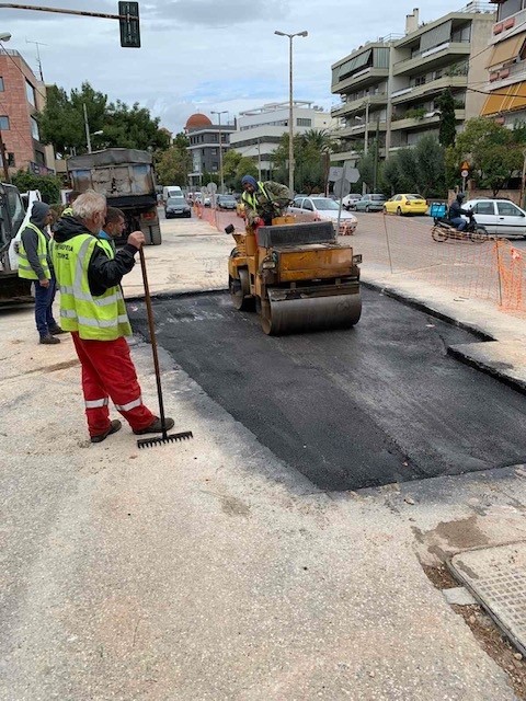 Αποκαταστάθηκε το πρόβλημα της οδού Παπανικολή στο Χαλάνδρι