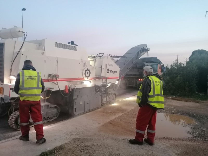 Έργα βελτίωσης του οδικού δικτύου από την Περιφέρεια Αττικής