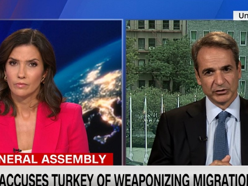 Μητσοτάκης στο CNN: «Fake news» το θέμα των μεταναστών από την Τουρκία